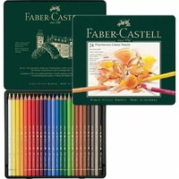 Faber-Castell Polychromos Artists Quality Pencils Tin Box Of 12 Assorted Colours