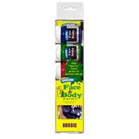 Derivan Facepaint Set Starter. 5 X 40Ml Paints With Brushes & Applicator