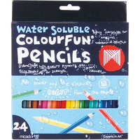 Micador Colourfun Watersoluble Coloured Pencils Set Of 12 Assorted Colours
