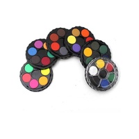 Koh-I-Noor Watercolour Disc Set Of 12 Assorted Basic Colours Black Tray