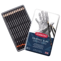 Derwent Graphic Pencil Sets, Designer Tin Of 12 Assorted Degrees