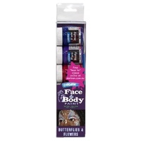 Derivan Facepaint Set Starter. 5 X 40Ml Paints With Brushes & Applicator