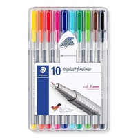 Staedtler Triplus Markers 0.4Mm Tip Black Box Of 10