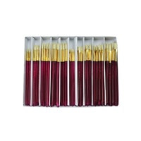 Royal Langnickle Large Area Classroom Brush Set Of 12 Golden Taklon 4 Each Of 3 Sizes