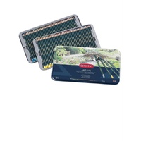 Derwent Artists Drawing Pencils Tin Of 12 Assorted Colours