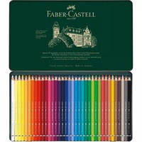 Faber-Castell Albrechet Durer Artists Quality Water Soluble Pencils, Permanent When Dry Tin Of 12 Assorted Colours