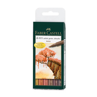 Faber-Castell Pitt Artist Pen Set Of 8 Assorted Tips