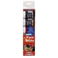 Derivan Facepaint Set Starter. 5 X 40Ml Paints With Brushes & Applicator