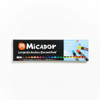 Micador Large Oil Pastels Fluoro Box Of 12 Assorted