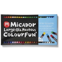 Micador Large Oil Pastels Fluoro Box Of 12 Assorted