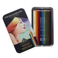 Prismacolour Pencils Sets Of 12 Colours In A Tin.