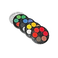 Koh-I-Noor Watercolour Disc Set Of 12 Assorted Basic Colours Black Tray