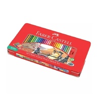 Faber-Castell Classic Red Range Coloured Pencils Box Of 12 Assorted Colours