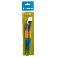 Princeton Snap Synthetic White Short Handle Angle Shader Size 3/4 Inch