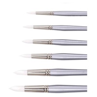 Eastart Brush Series 136 White Taklon Round Size 12 Packet Of 12