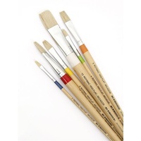 Brush Flat Hog Hair Long Handle #8 Box Of 12
