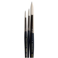 Neef Brush Masters Point White Taklon Series 2018 Size 16 Pkt Of 3