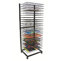 Drying Rack Sliding 24 Tray Unit, W950Xd600Xh1730 48Kg On Heavy Duty Castors
