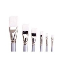 Oxlades Brush Series 998 White Taklon Flat 1 Inch 25Mm