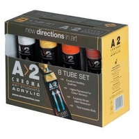 A2 Heavy Body Acrylic Paint Boxed Set 8 X 120Ml Tubes