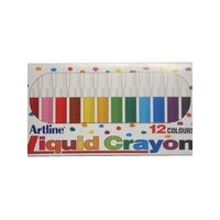 Artline Liquid Crayons 300 Packet Of 12 Assorted Colours