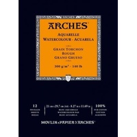 Arches Watercolour Pad 300Gsm A4 Rough 12 Sheets