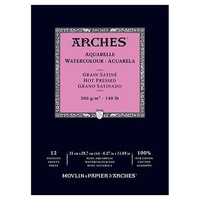 Arches Watercolour Pad 300Gsm A3 Smooth 12 Sheets