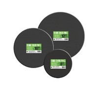 Black Round Canvas Panel 12"