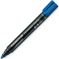 Bullet Tip Permanent Marker 2Mm Blue Box Of 10 Of One Colour