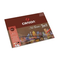 Canson Pastel &amp; Coloured Drawing Mi-Teintes Touch 350Gsm Pad 12 Sheets 3 X 4 Assorted Colours A3