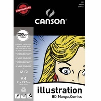 Canson Grahic Arts Canson 250Gsm Pad 12 Sheets Illustration Pad A4
