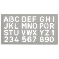 Celco Hard Plastic Stencil Sheet 5Mm Capitols &amp; Numbers