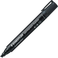 Chisel Tip Permanent Marker 2-5Mm Black Box Of 10 Of One Colour