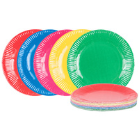 While Stocks Last - Coloured Paper Plates Pkt Of 50 Asstd Colours 23Cm