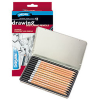 Derivan Drawing Pencils Tin Of 12
