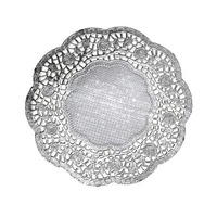 Doylies 190Mm Diametre Packet Of 50 Metallic Silver