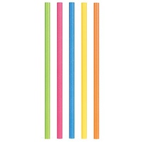 Eco Paper Straws 5 Asstd Colours. Pkt Of 500 8Mm X 19.7Mm