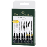 Faber-Castell Pitt Artist Pen Set Of 8 Assorted Tips