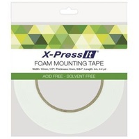 Foam Mounting Tape 2Mm Thick 12Mm X 4 Metre Roll