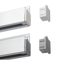 Gallery Hanging System - White Tracking End Caps