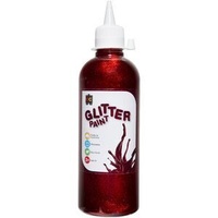 Educational Colours Glitter Paint 500Ml Red