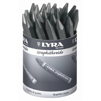 Lyra Water Soluble Graphite Crayons Tub Of 24 Assorted (8 Each Of 2B, 6B &9B)