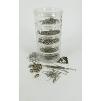 Jewellery Making Essentials Kit Silver &amp; Gold In Stackable Container