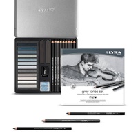 Lyra Rembrandt Grey Tones 25 Pcs In Metal Box 