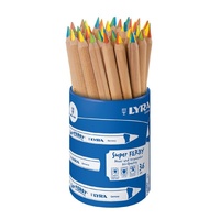 Lyra Super Ferby Unlacquered 4-Color Plastic Pot 36 Pcs