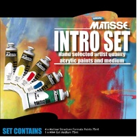 Matisse Structure Introductory Set 4 X 75Ml Colours & 1 X 75Ml Medium