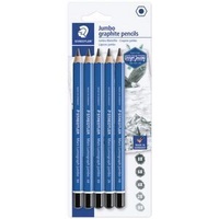 Mars Lumograph Jumbo Pencil Asstd Card Of 5