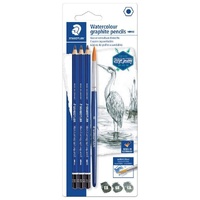 Mars Lumograph Aquarelle Pencil Set Of 3 Plus Brush