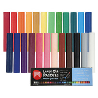 Micador Oil Pastels Large Water Soluble Box Of 24 Assorted Colours