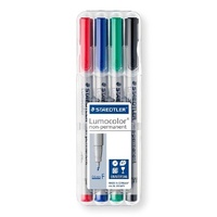 Multi Markers Water Soluble Medium Tip Packet Of 4 Assorted Colours. Suitable On Cd, Dvd, Glass, Wood & Ohp Acertate.